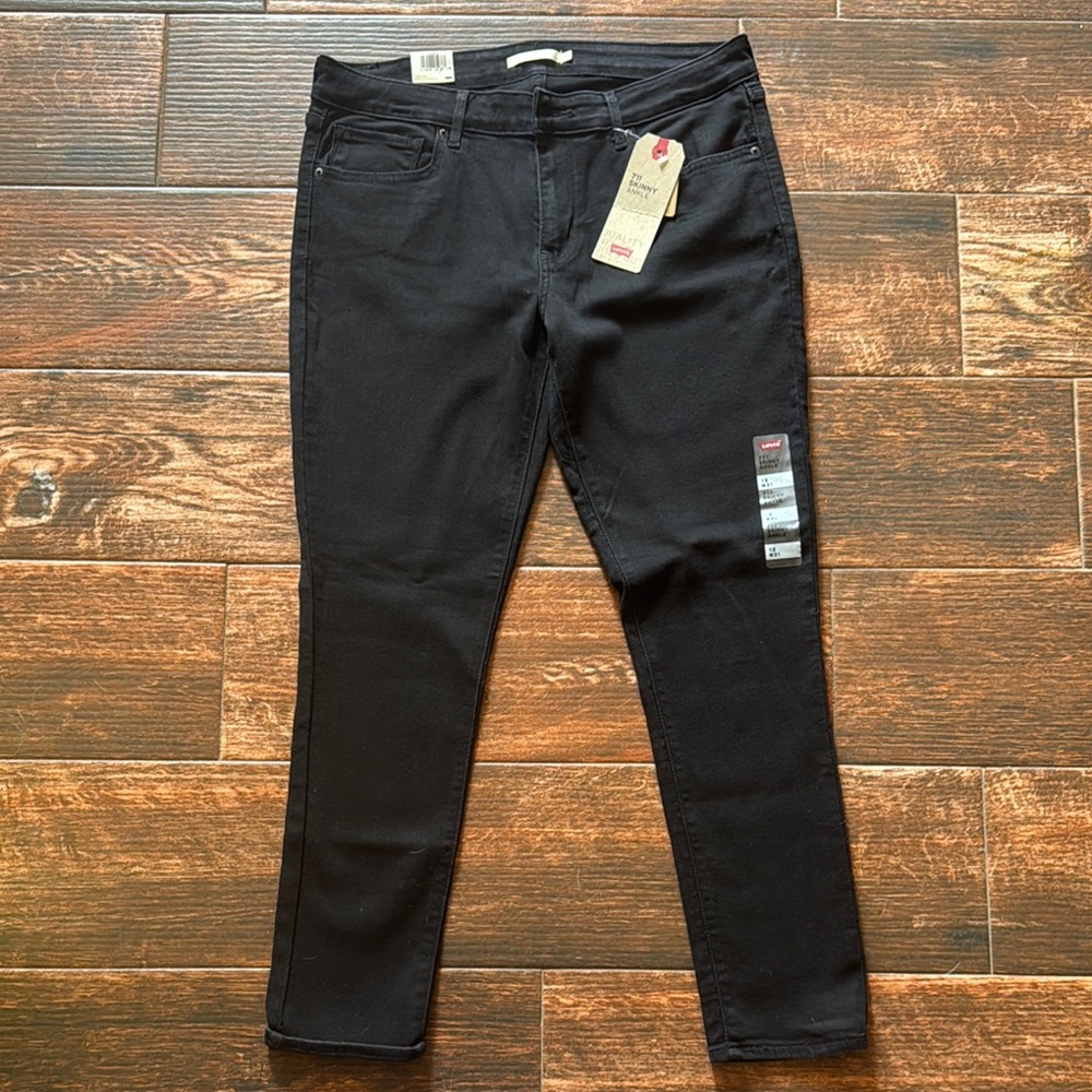 Levi's Black Skinny Jeans 711 Skinny Ankle Mid Rise jeans